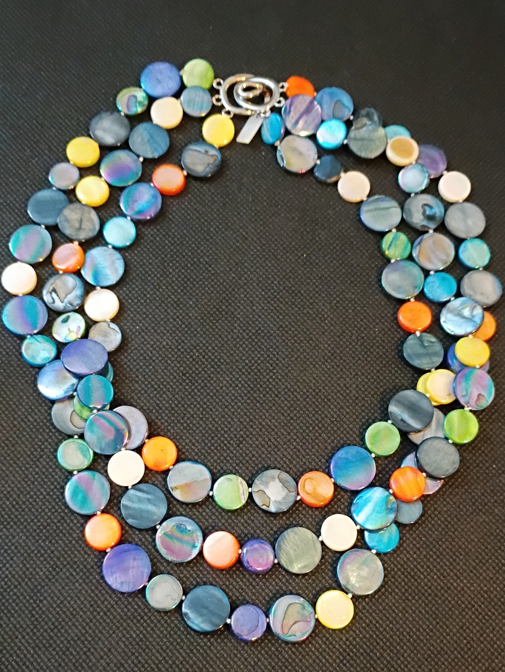 Sea Lily Mother Of Pearl Statement Garden Multicolored Necklace